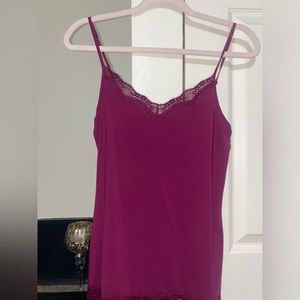 Y2K Purple Lace Top with Adjustable Straps | Size: M | Smart Set